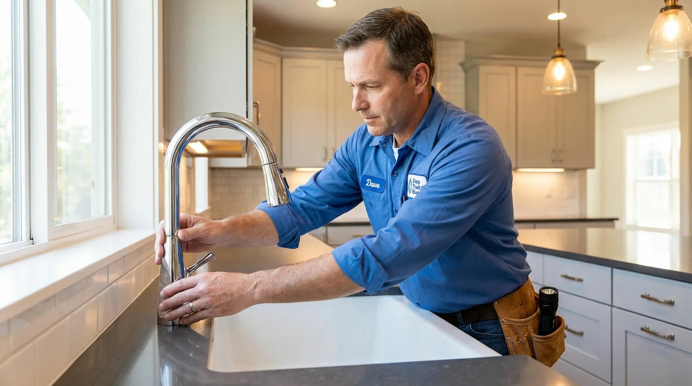 Kitchen faucet installation by Johns Plumbing LLC in Conway